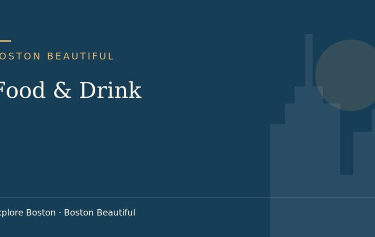 Food & Drink — Boston Beautiful guide cover (illustration)