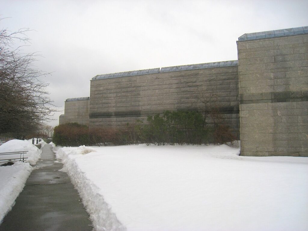 Exterior view of the Massachusetts Archives, Boston, Massachusetts, USA.