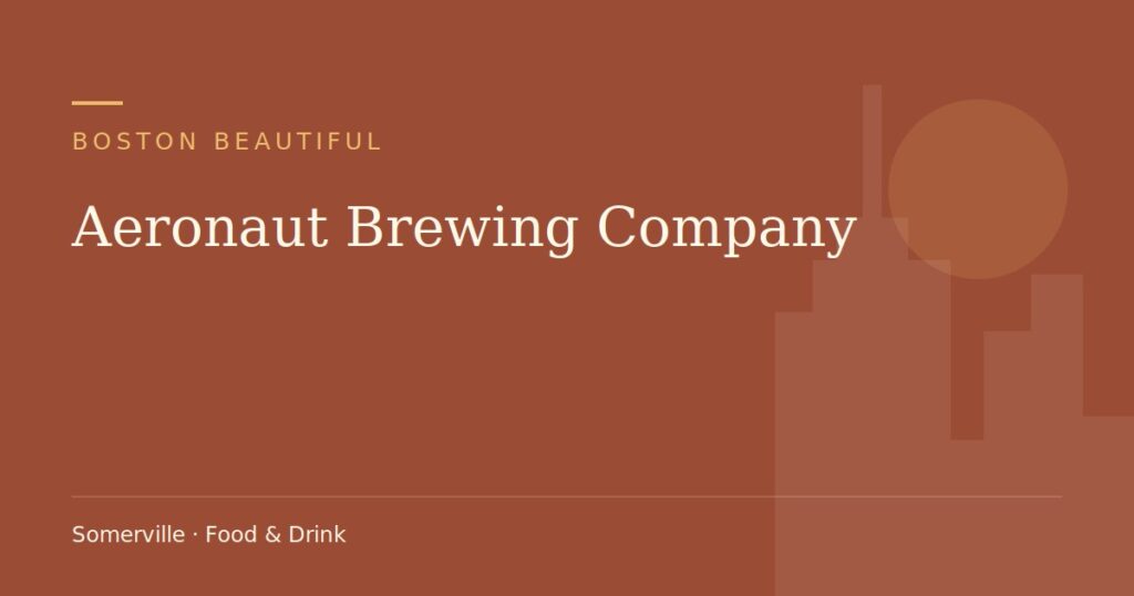 Aeronaut Brewing Company — Boston Beautiful guide cover (illustration)