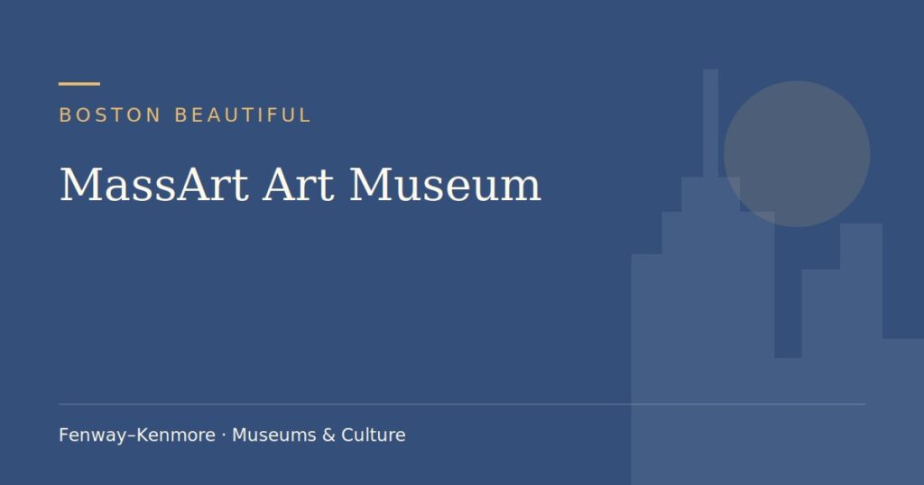 MassArt Art Museum — Boston Beautiful guide cover (illustration)
